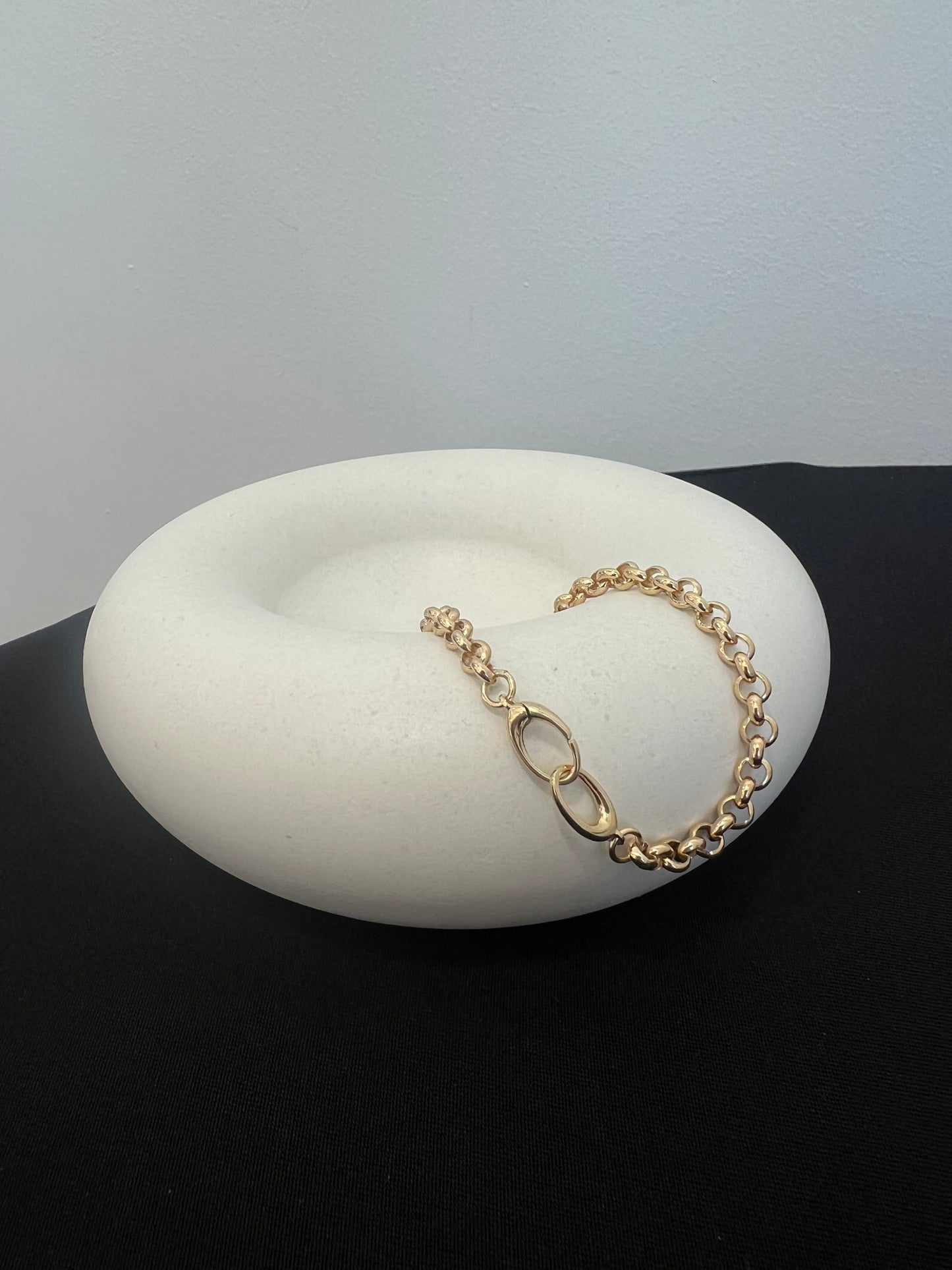 Solid Rolo Chain Bracelet with Push Clasp