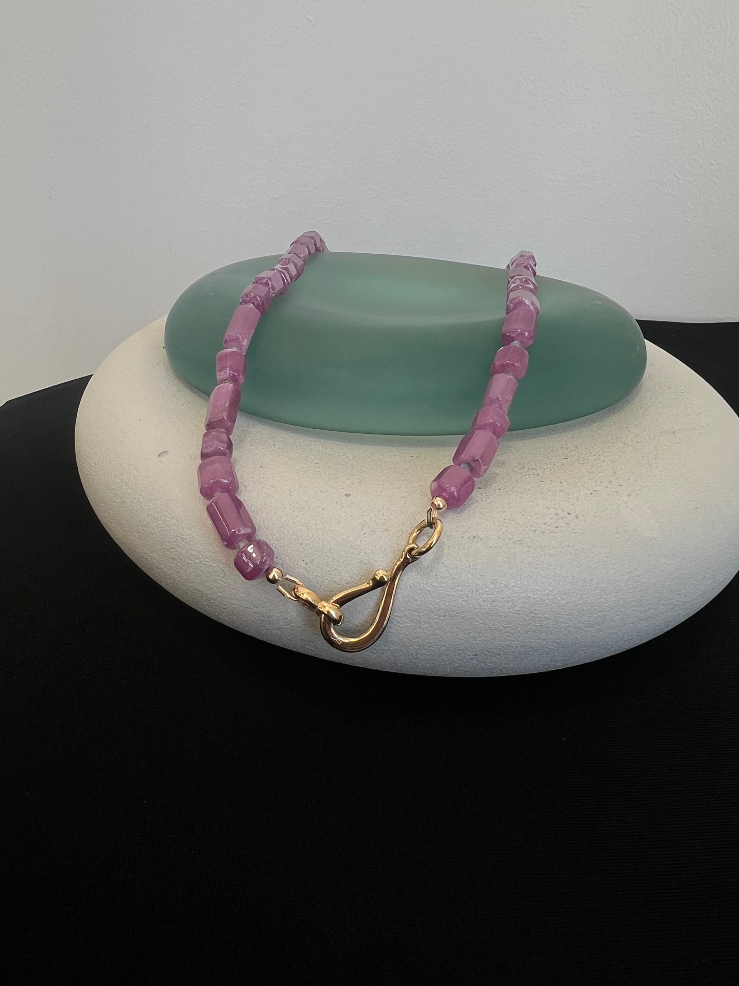 Geometric Ruby Necklace