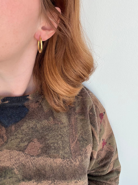 19kt Gold Hoops