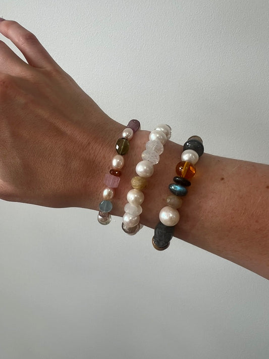 Treasure Chest Bracelet with Amber