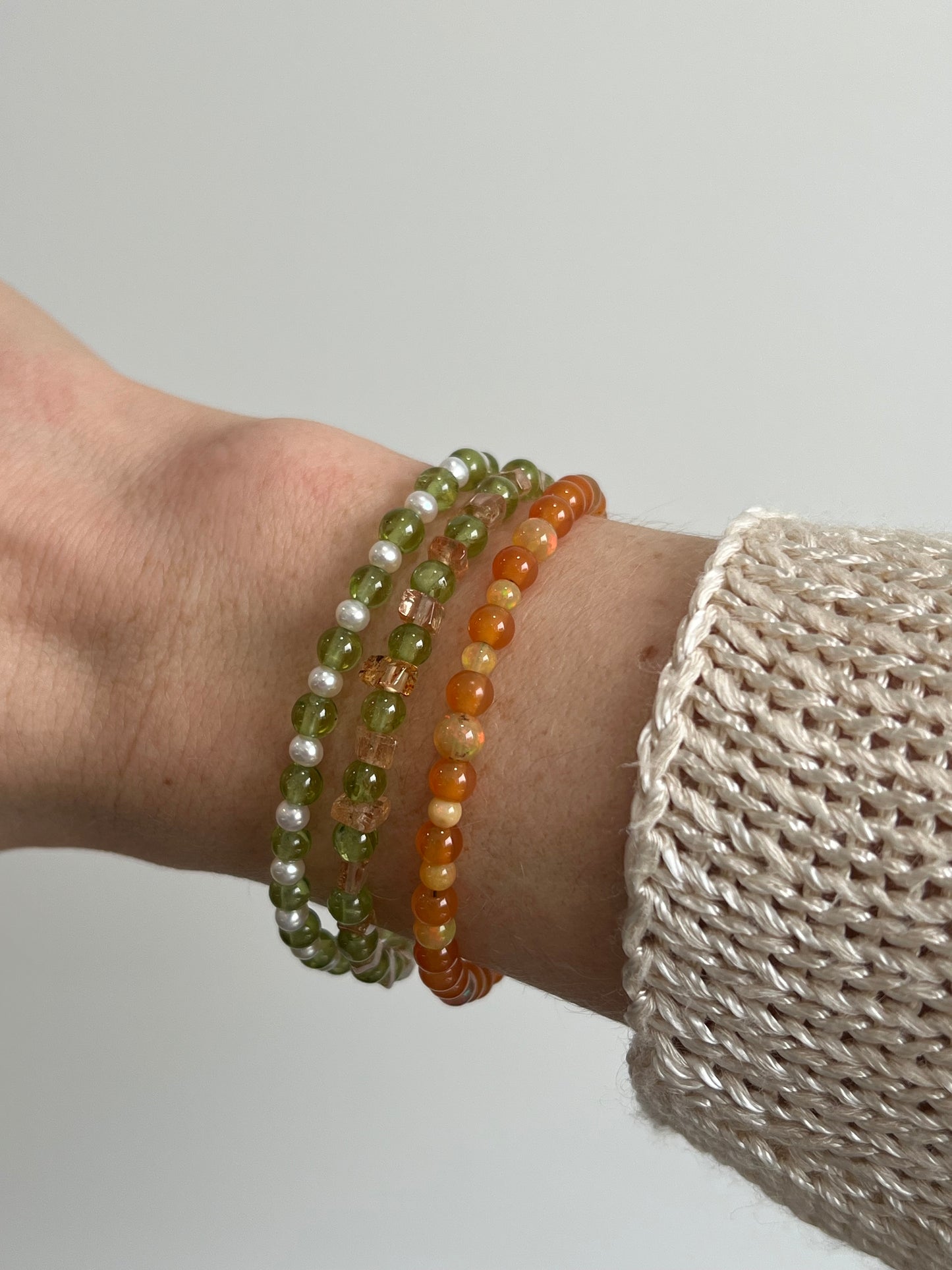 Pearl and Peridot Bracelet