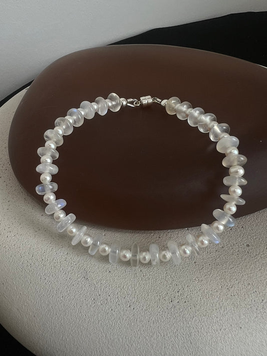 Pearl and Moonstone Bracelet