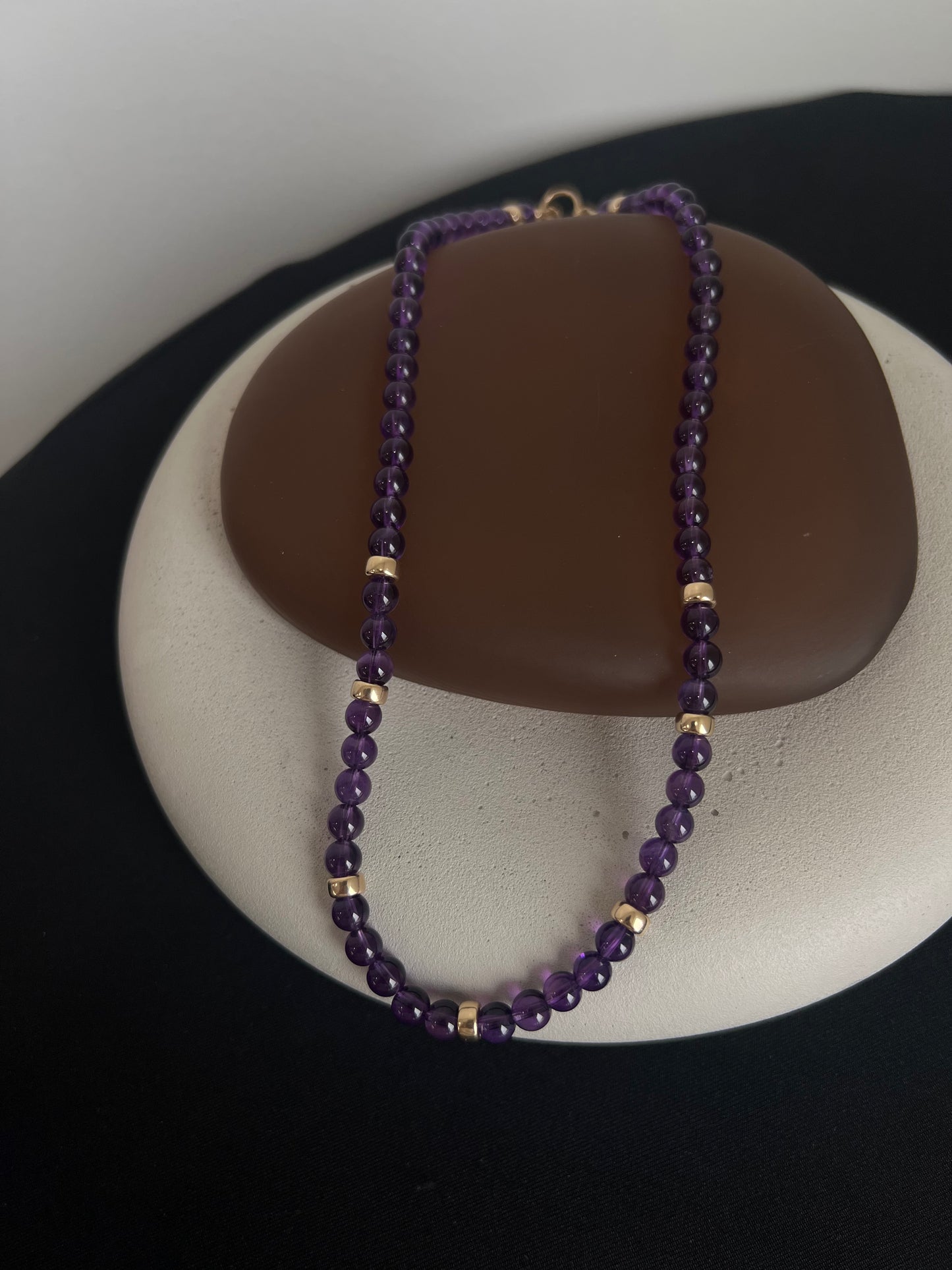 Amethyst and Gold Necklace