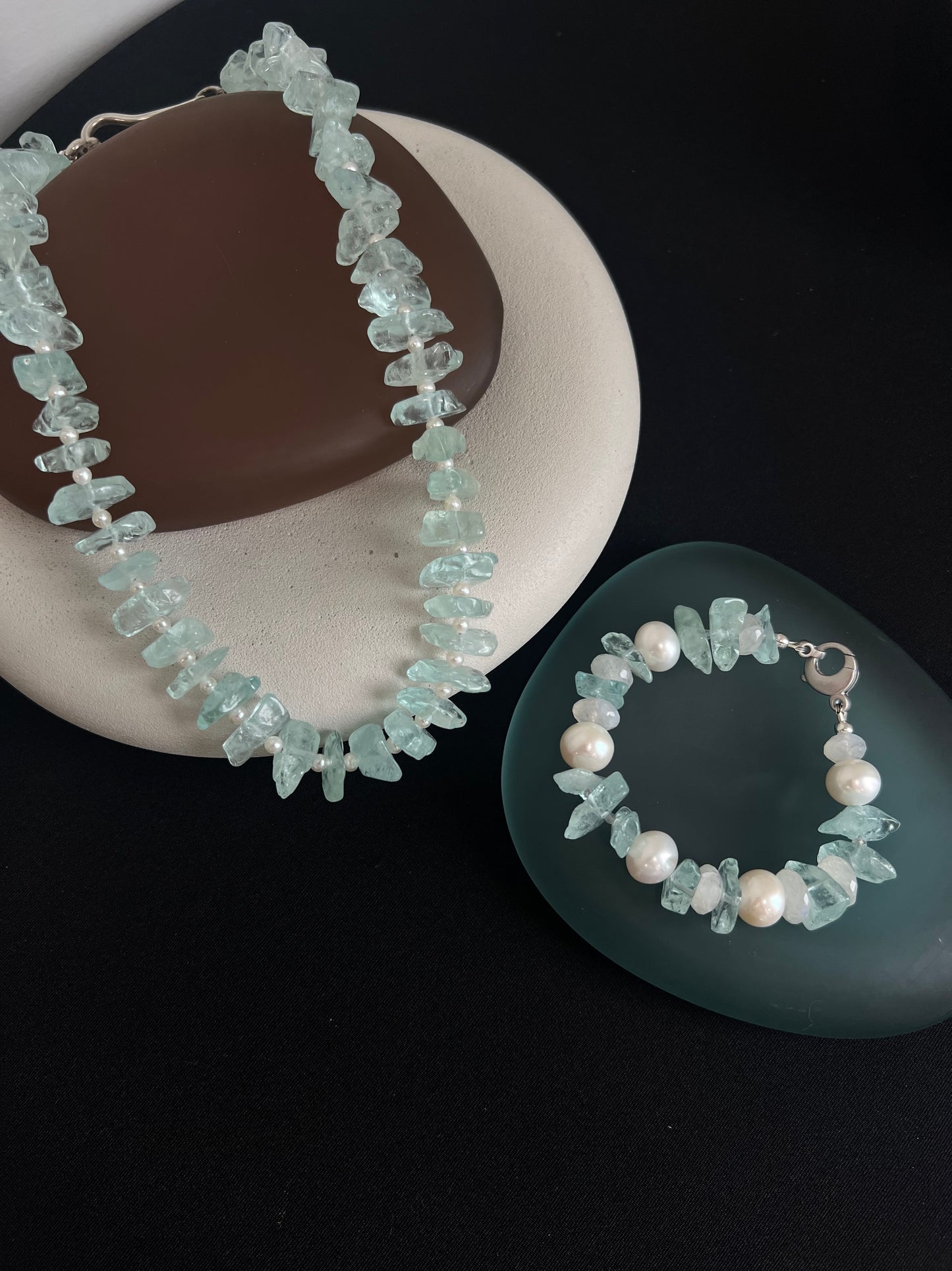Aquamarine Rock Candy Necklace