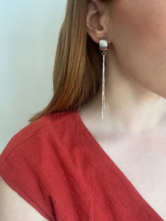 Tinsel Earrings - Hoop Top