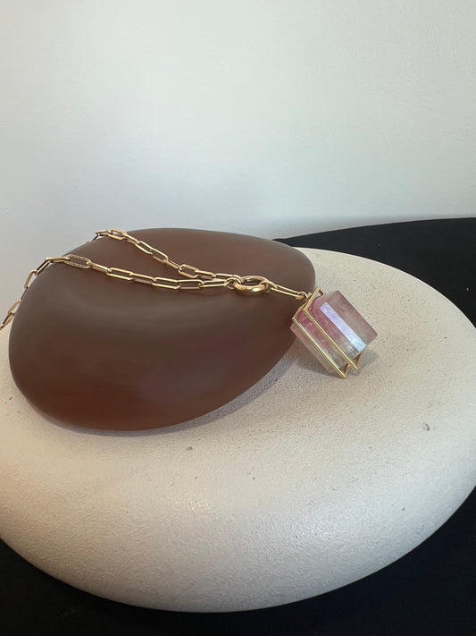 Caged Tourmaline Pendant