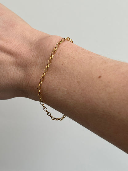 Elongated Rolo Chain - 10kt