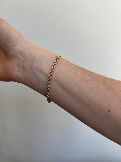 Solid Rolo Chain Bracelet with Push Clasp