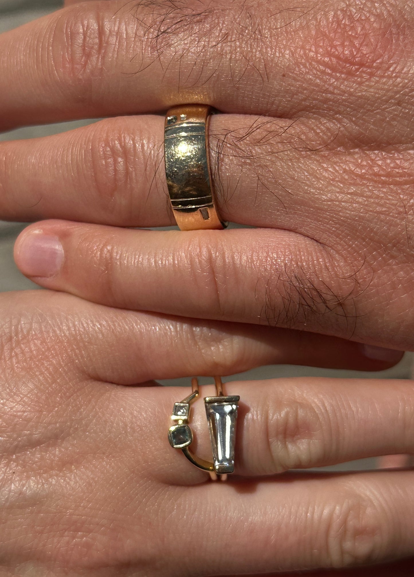 Diamond and Sapphire Wedding Band
