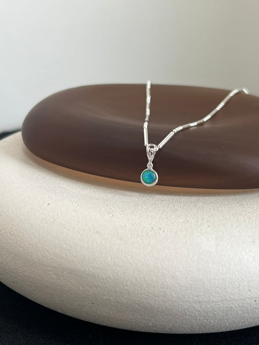 Opal and Diamond Confetti Necklace