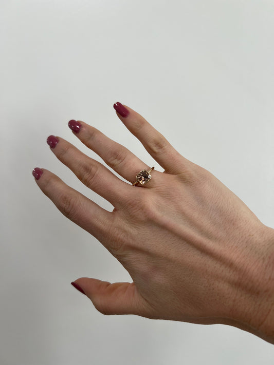 Cushion Champagne Diamond Ring