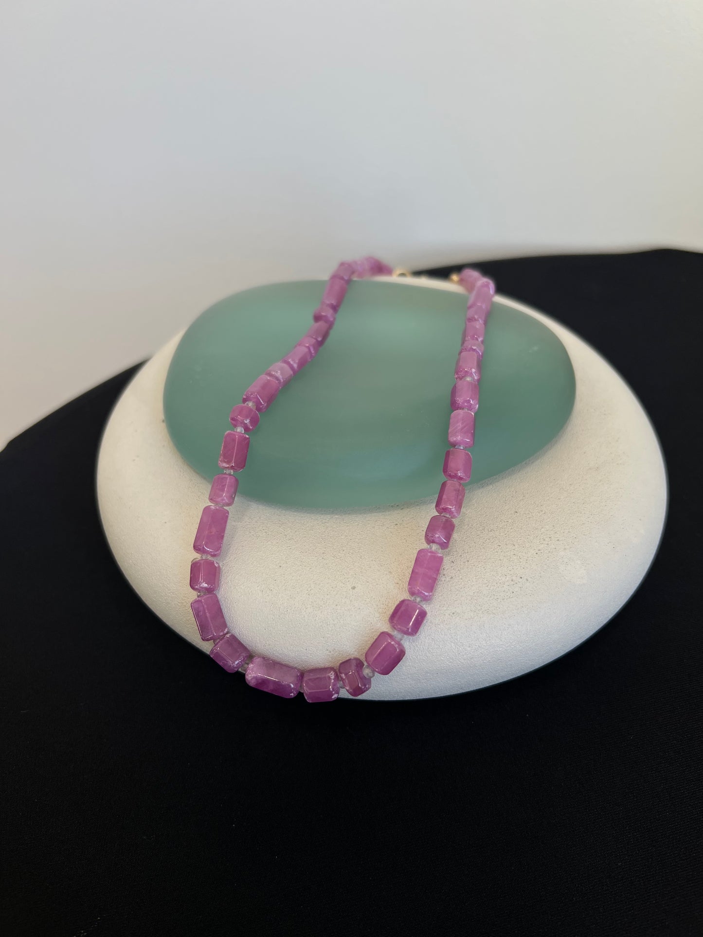 Geometric Ruby Necklace