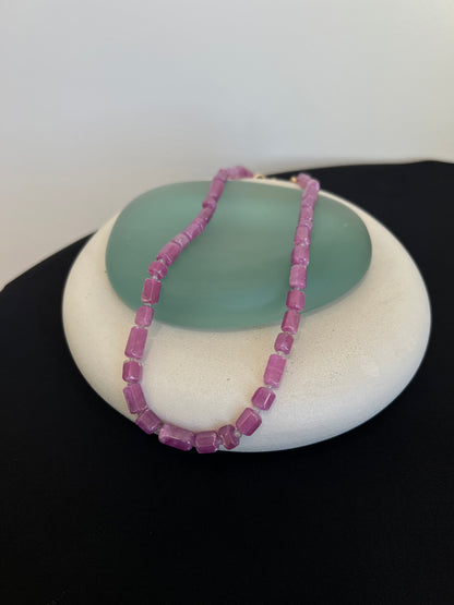 Geometric Ruby Necklace