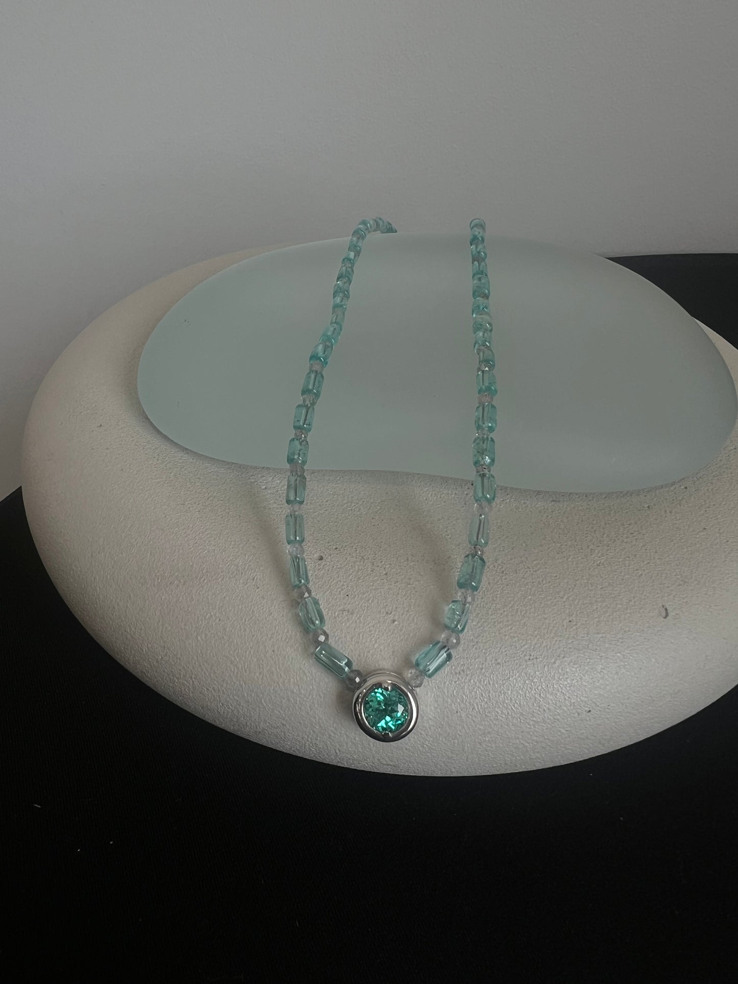Chrysoberyl, Apatite, and Labradorite Necklace