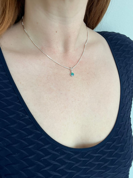 Opal and Diamond Confetti Necklace