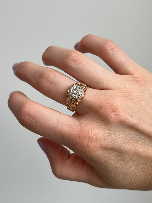 Diamond Basket Weave Ring