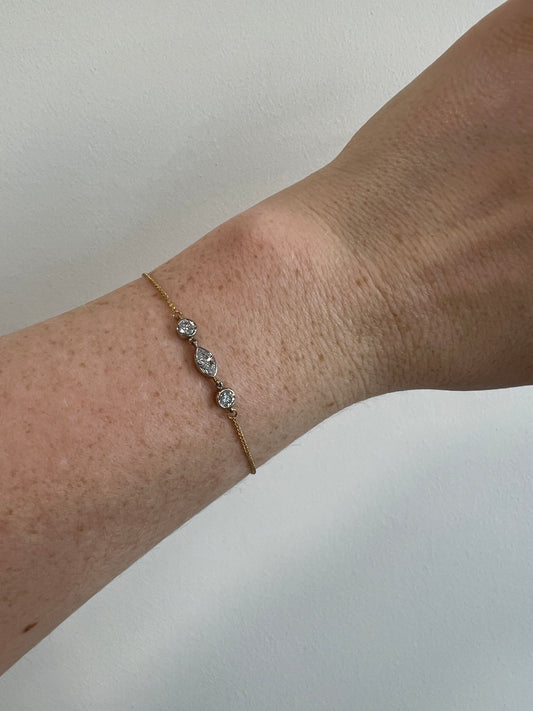 Heirloom Diamond Confetti Bracelet and Necklace