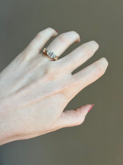 East - West Marquise Diamond Engagement Ring