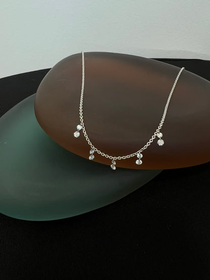 Double Diamond Confetti Necklace