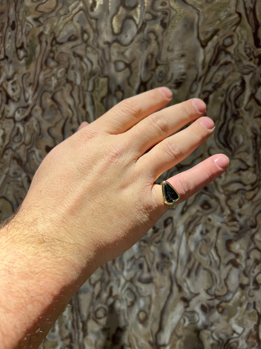 Hawks Eye Gemstone Ring