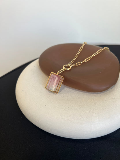 Caged Tourmaline Pendant