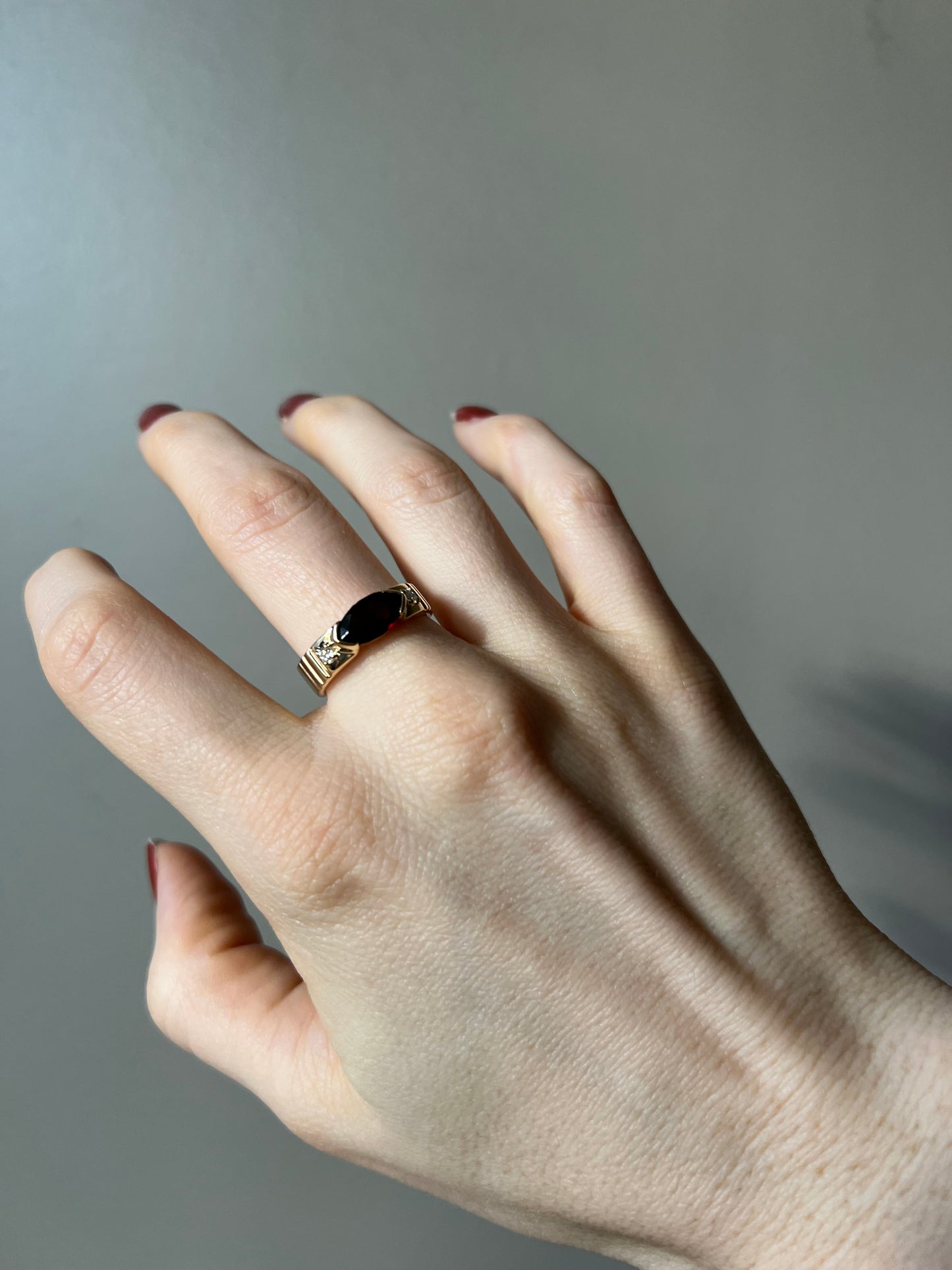 Heirloom Marquise Garnet Ring