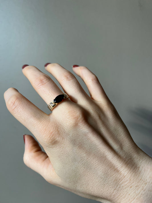 Heirloom Marquise Garnet Ring