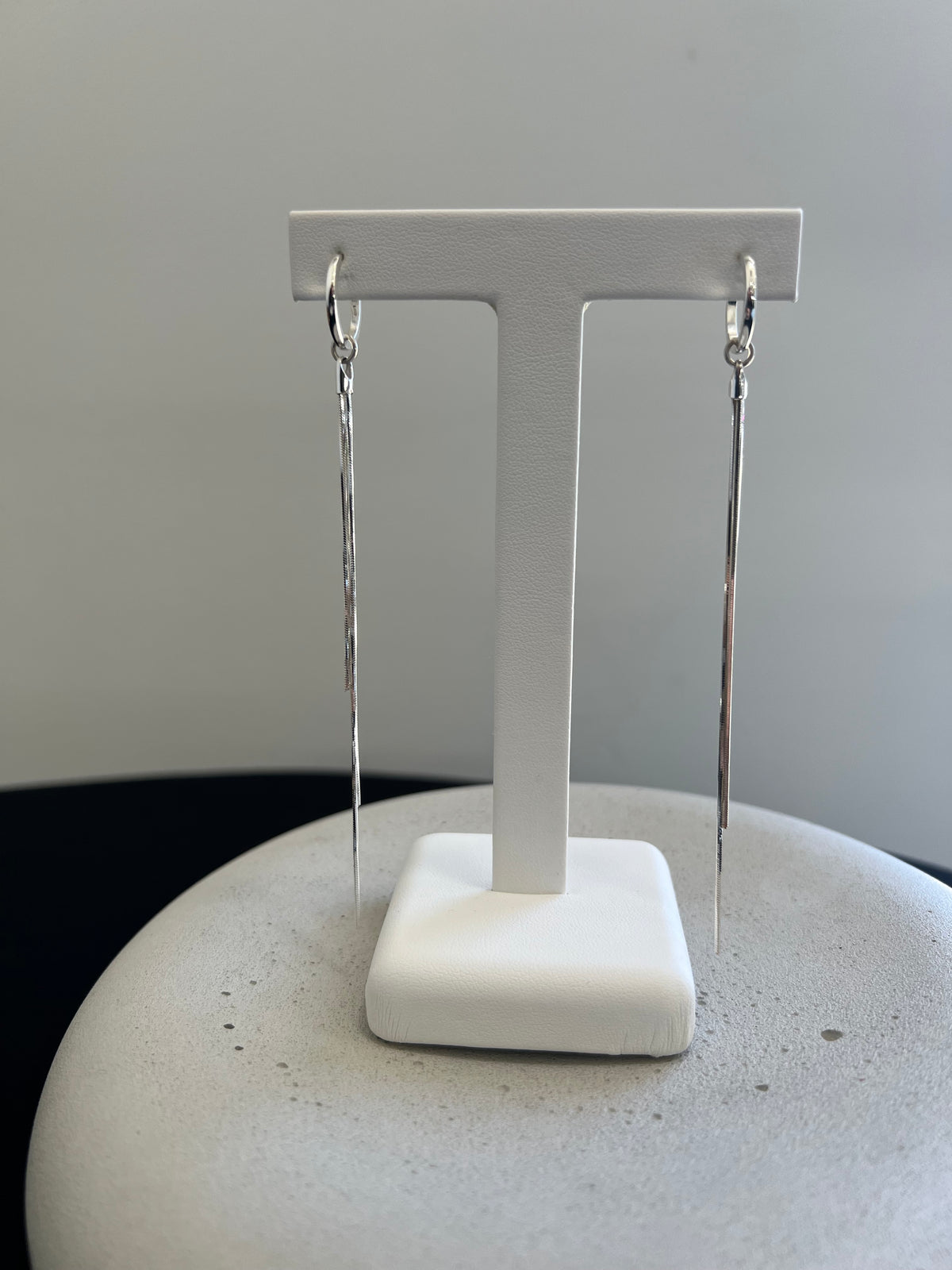 Tinsel Earrings - Thin Hoop Top