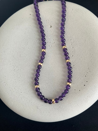 Amethyst and Gold Necklace