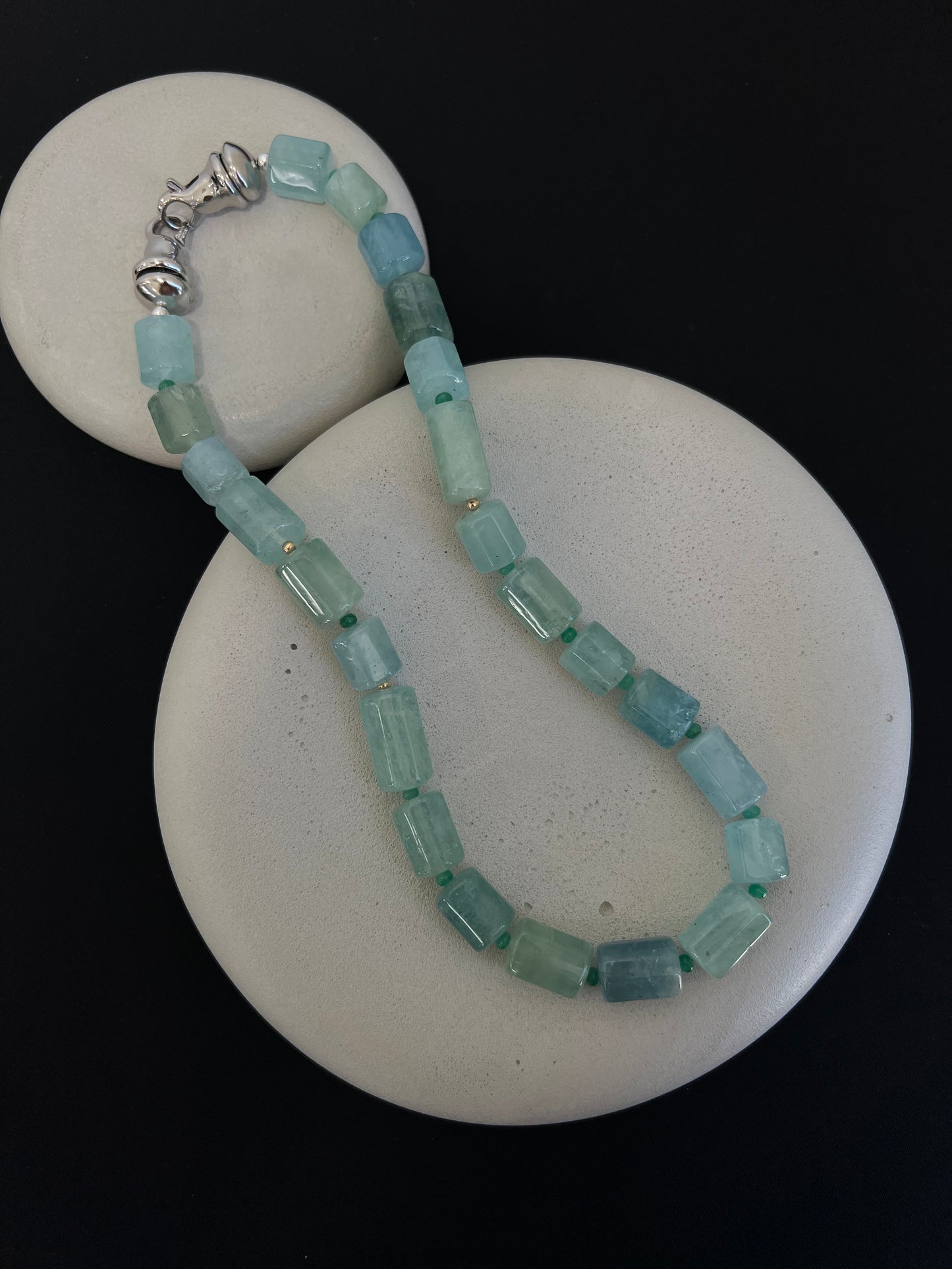 Aquamarine Octagon Necklace