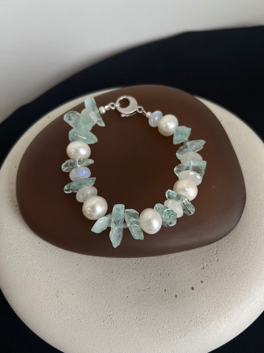 Aquamarine Rock Candy Bracelet