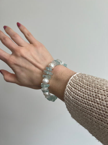 Aquamarine Rock Candy Bracelet