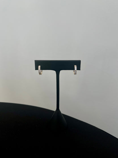 Baguette Diamond Hoops