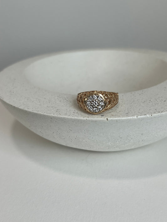 Diamond Basket Weave Ring