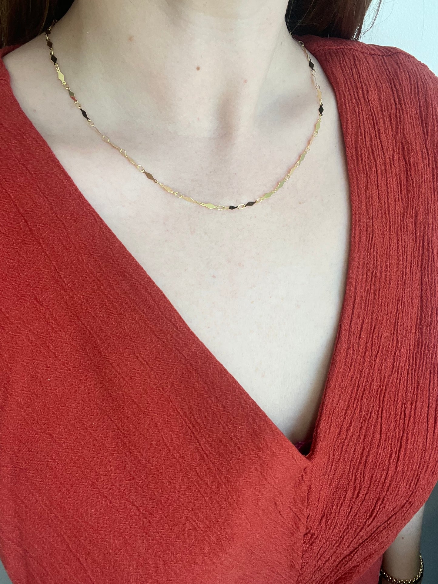 Gold Diamond Link Chain