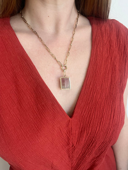 Caged Tourmaline Pendant