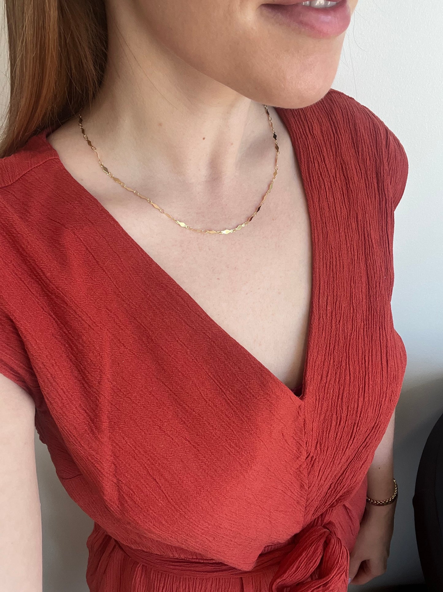 Gold Diamond Link Chain