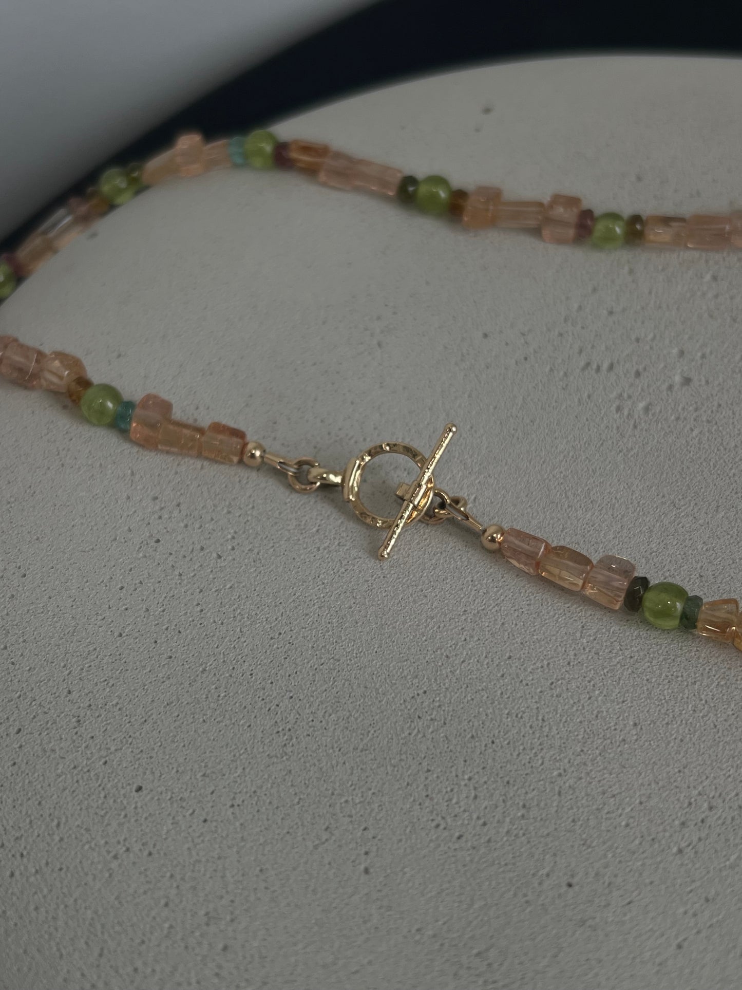 Imperial Topaz, Peridot, and Tourmaline Necklace