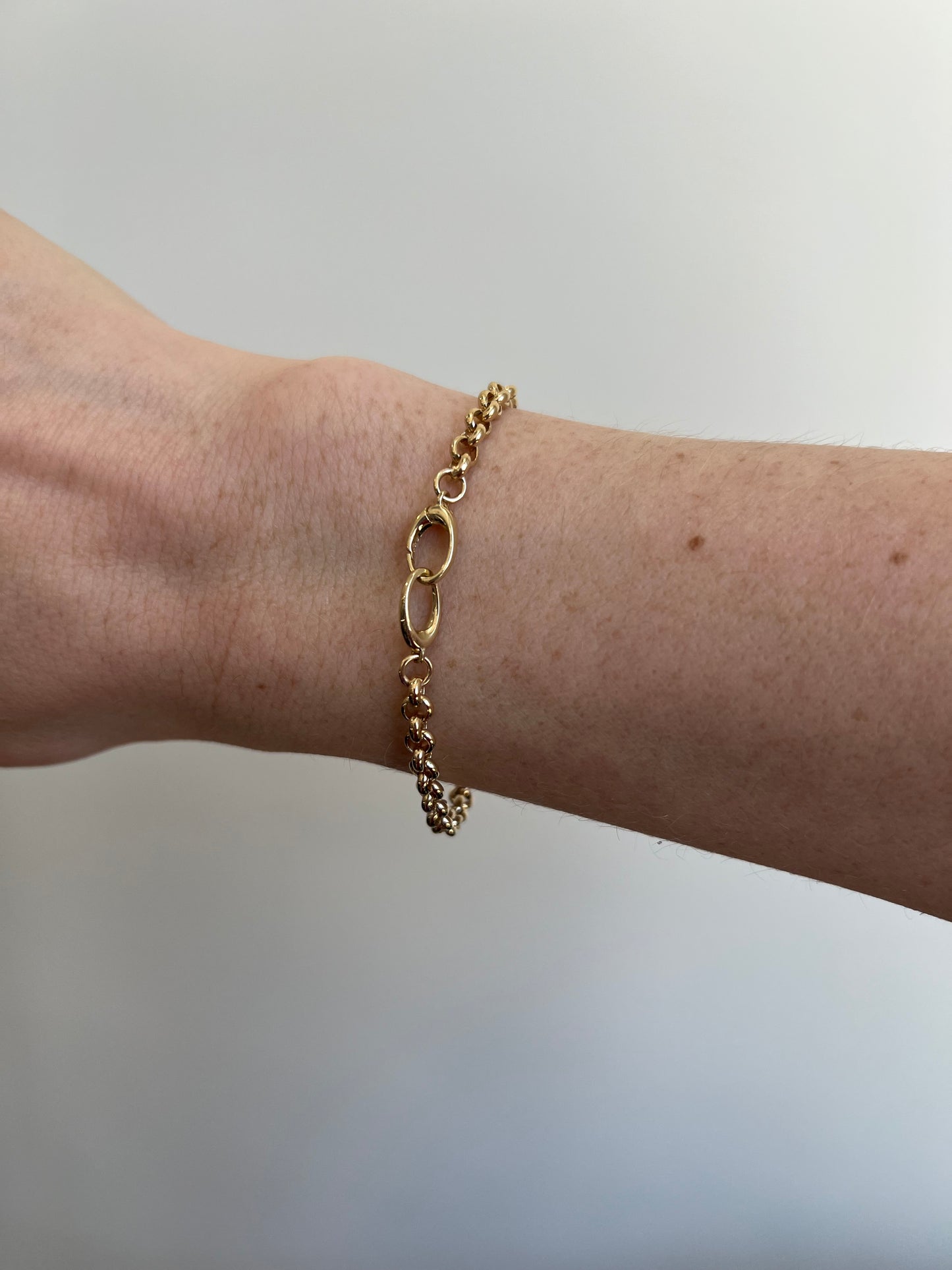 Solid Rolo Chain Bracelet with Push Clasp