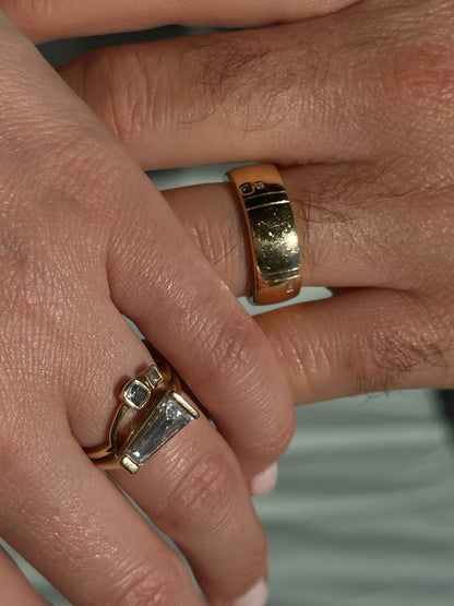 Diamond and Sapphire Wedding Band
