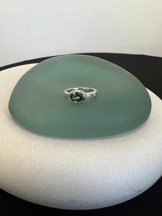 Montana Sapphire Ring with Engravings