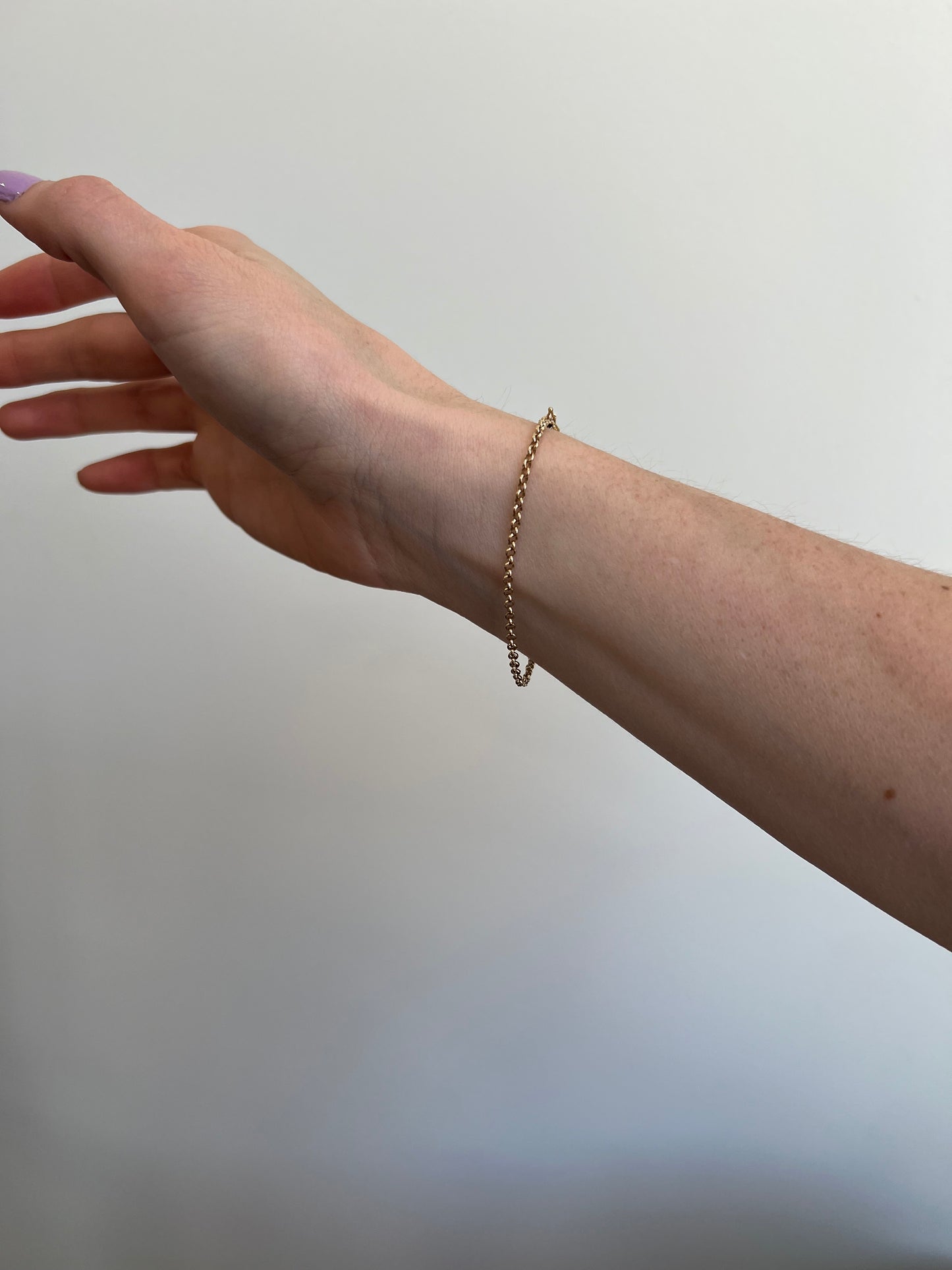 Rolo Chain Bracelet with Barrel Clasp