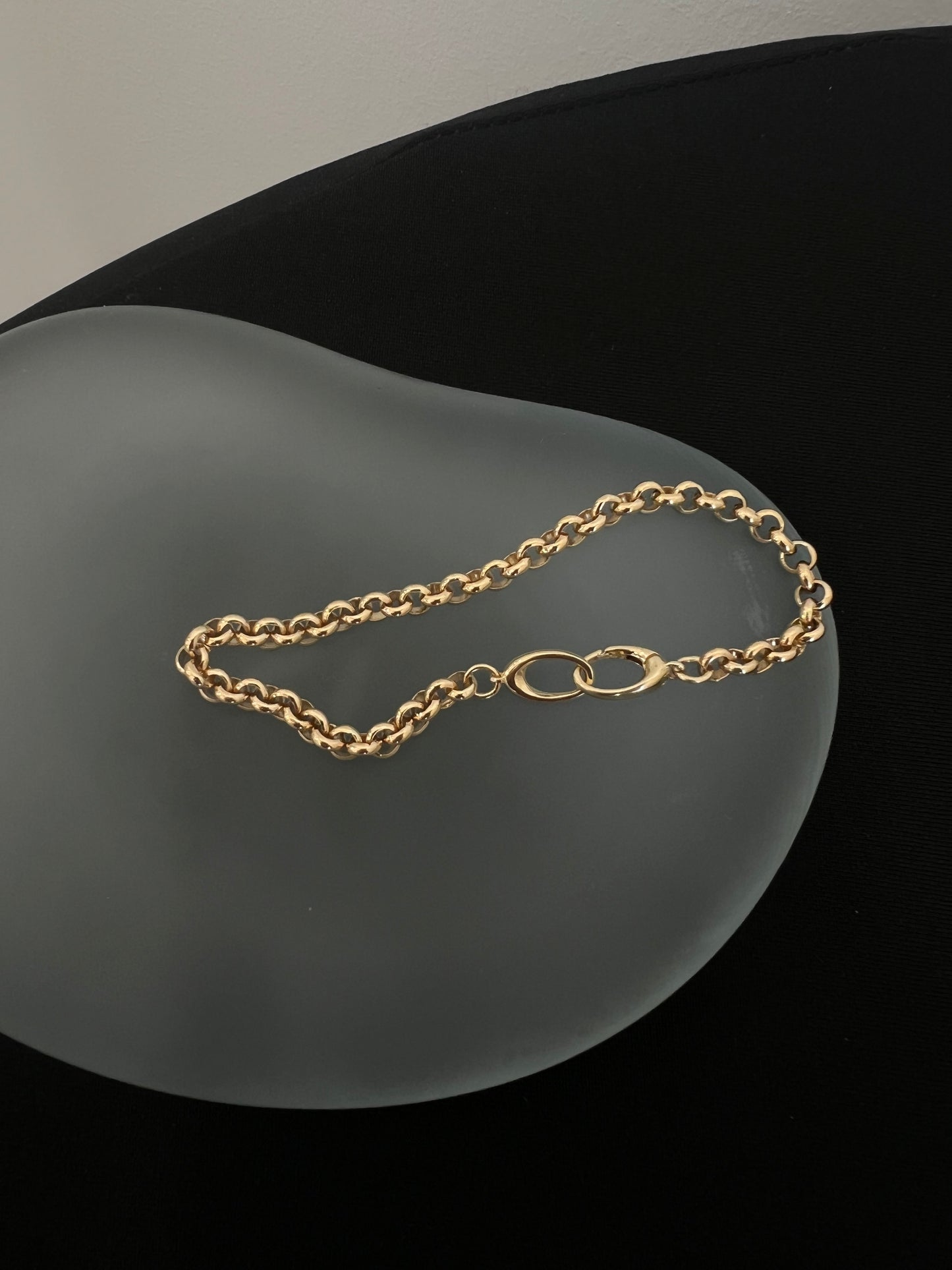 Solid Rolo Chain Bracelet with Push Clasp