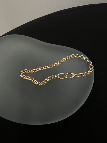 Solid Rolo Chain Bracelet with Push Clasp