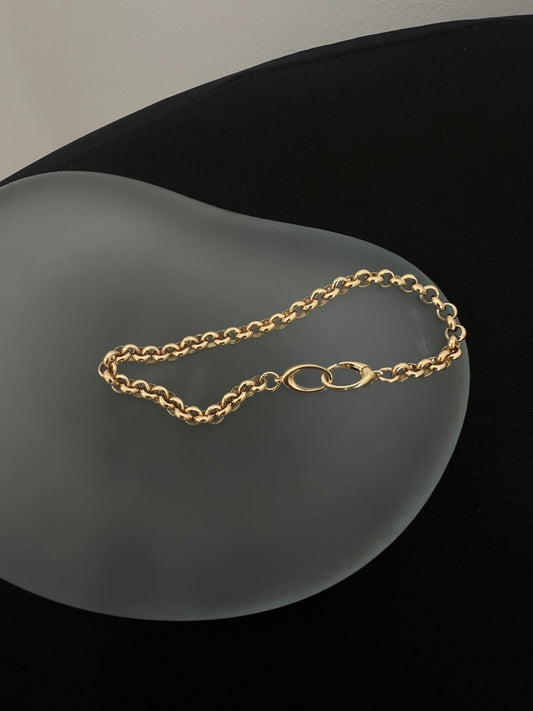 Solid Rolo Chain Bracelet with Push Clasp