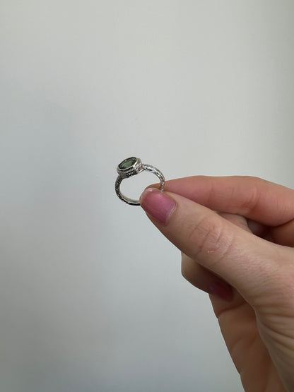Montana Sapphire Ring with Engravings