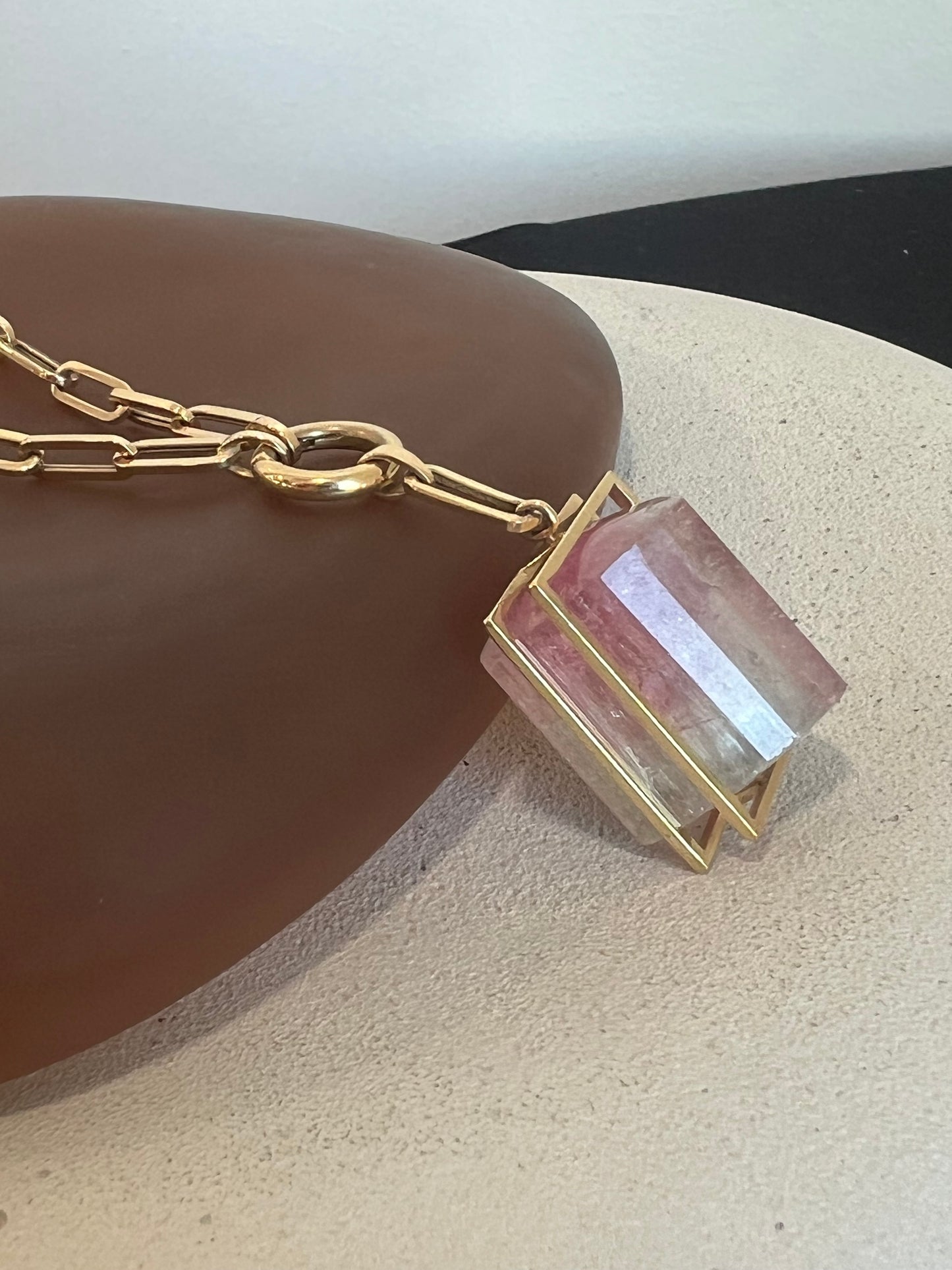 Caged Tourmaline Pendant