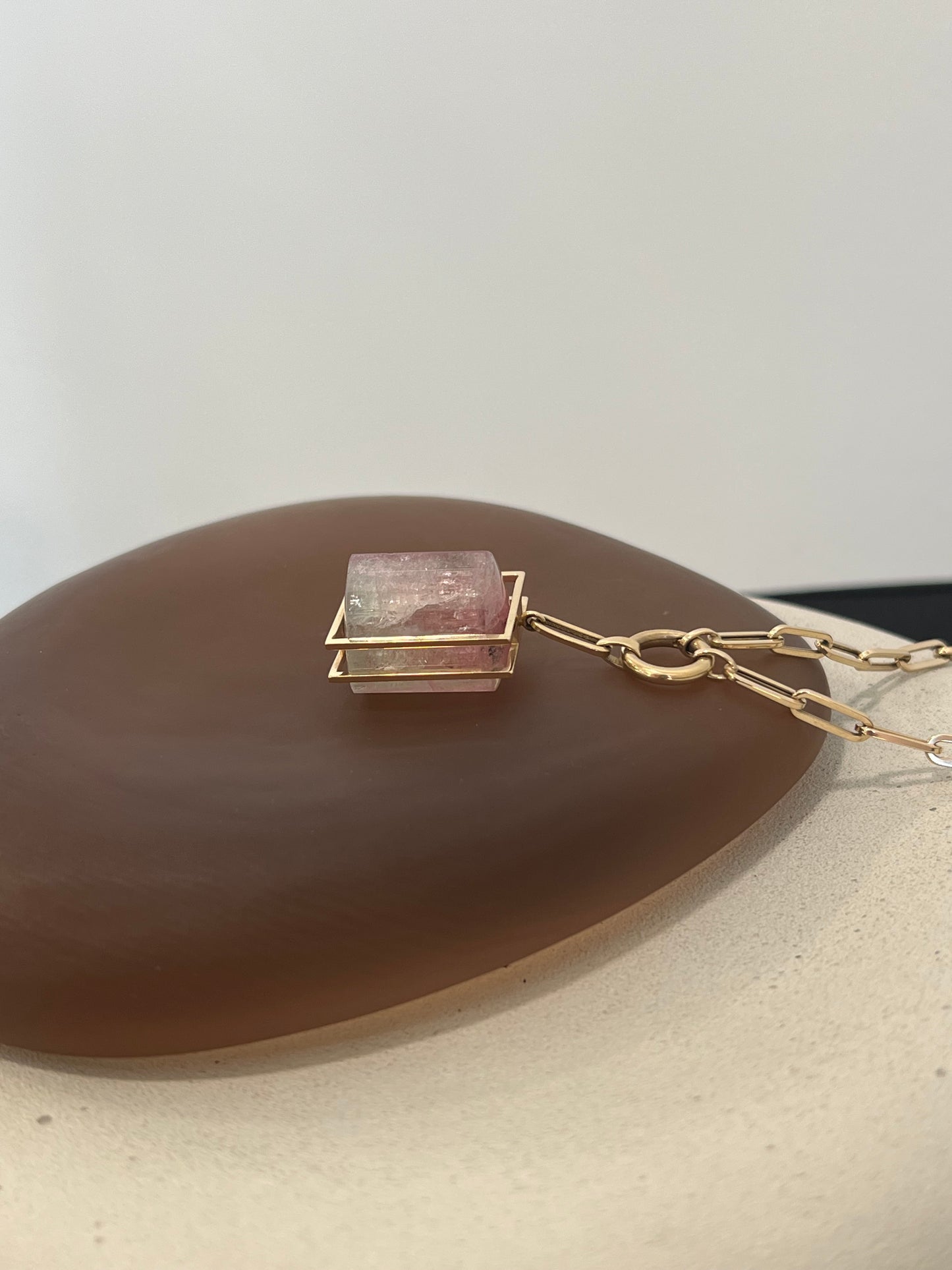 Caged Tourmaline Pendant