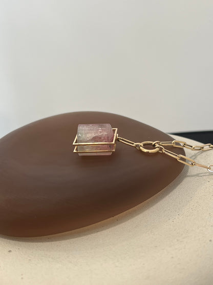 Caged Tourmaline Pendant