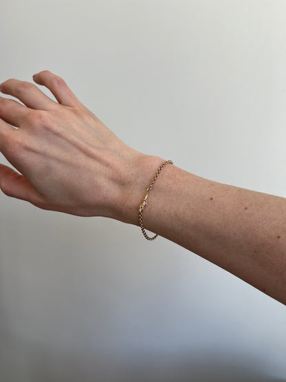 Rolo Chain Bracelet with Barrel Clasp